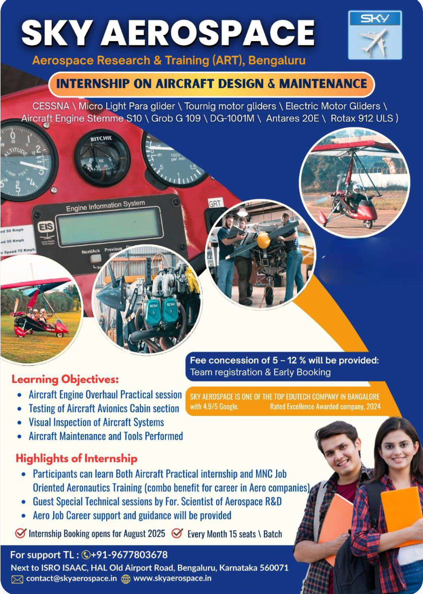 Internship on Aircraft Design & Development (CFD SIM Flow XFLR STK DM ) 2025